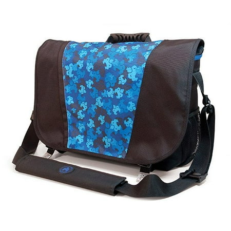 Sumo 16 Inch Messenger Bag - Black and Blue