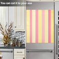 thumbnail image 3 of Yayeee Magnetic Dishwasher Cover for The Front Decoration Home Kitchen Machine Sticker Protector, Pink and Yellow Striped Pattern, 3 of 6
