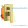 thumbnail image 4 of HLONK Shower System Shower Faucet Combo Set Wall Mount with 10" Rain Shower Head and Handheld Shower Faucet Brushed Gold Finish Brass Valve Rough, 4 of 5