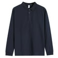 thumbnail image 6 of Men's 250g Combed Cotton Long Sleeve Polo T-shirt, 6 of 6
