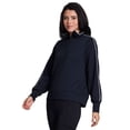 thumbnail image 4 of RBX Active Women's Lightweight Luxe Athleisure Quarter Zip Piped Sweatshirt, 4 of 5
