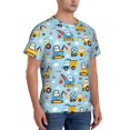thumbnail image 2 of Bixox Men's Building Truck Printed Short Sleeve Skinny Athletic T-Shirt, 2 of 6