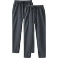 thumbnail image 2 of Stamzod 2 Pack Sweatpants for Men Solid Color Elastic Waist Straight Pants with Pockets Casaul Workout Black Sweatpants Men Dark Gray C XXL, 2 of 5