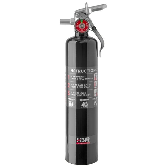 H3R Performance MaxOut Dry Chemical Car Fire Extinguisher - 2.5 lb. Black