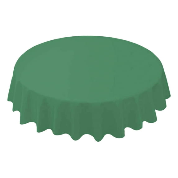 Ayyufe Dark Green Plastic Tablecloths Disposable Table Covers 84 Inch Circle Baby Shower Party Tablecovers Sky Blue Table Cloths for Picnic Birthday Wedding Banquet Parties 6 ft Round Table Use