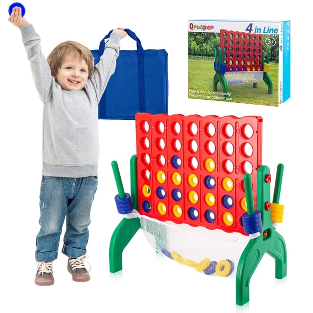 Connect 4 Game Qrooper 4-to-Score con bolsillo de malla y bolsa