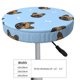 thumbnail image 4 of Balery french Bulldog Face Fundas de asiento para taburete de bar redondo de tela de terciopelo ajustables que protegen de arañazos y manchas para sillas de 14 a 17 pulgadas.-12 inch, 4 of 7