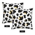 thumbnail image 4 of Multi-Size Linen Sofa Pillow Cover Invisible Zipper Open And Close Strong Use For Sofa Chair Garden Sofa Car Simple Cow Print Pattern1_2 16"X16", 4 of 8