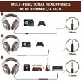 thumbnail image 4 of OneOdio Wired Computer Headphones over-Ear Headsets with Mic HIFI Sound Deep Bass for Laptop Cell Phones-Pro 30 Brown, 4 of 9