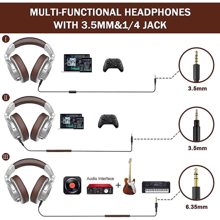 OneOdio Pro-30 Studio Headphones, Memory Foam Brown photo 3