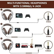 OneOdio Wired Computer Headphones over-Ear Headsets with Mic HIFI Sound Deep Bass for Laptop Cell Phones-Pro 30 Brown