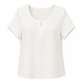 thumbnail image 1 of Blusa George para Mujer, Manga Corta Blanco Talla G, 1 of 4