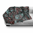 thumbnail image 3 of Art Soft Flannel Fleece Blanket, Absurd Shapes with Dim Colors in a Grunge Inspired Abstract Art Work Watercolor Print, Cozy Plush for Indoor and Outdoor Use, 50" x 60", Multicolor, by Ambesonne, 3 of 6
