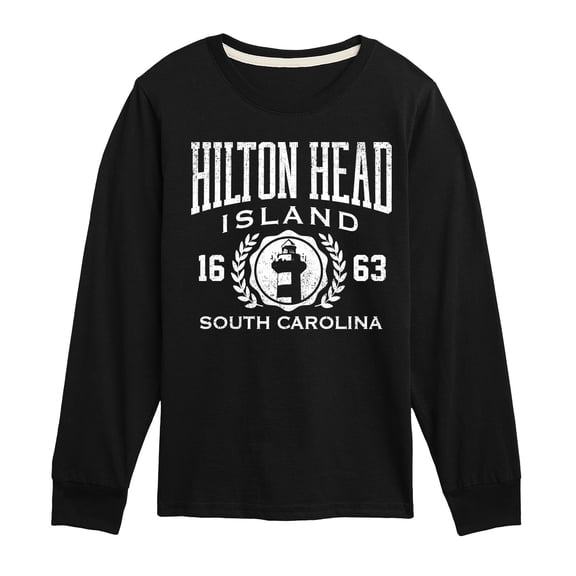 Instant Message - Hilton Head Island - Youth Boys Long Sleeve Graphic T-Shirt