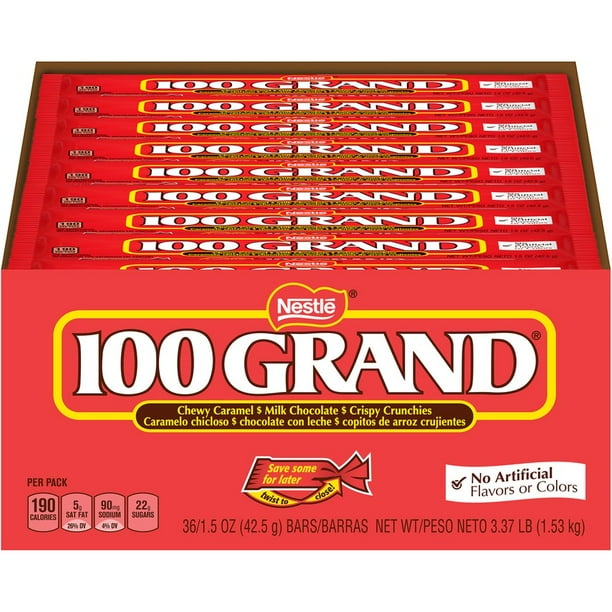 100 GRAND Chocolate Candy Bar 1.5 Oz. 36 Ct.