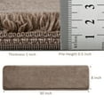 thumbnail image 2 of Pure Era 8" x 30" Plush Carpet Stair Treads Protector Cover Indoor Shaggy Rug Self Adhensive Set of 12,Brown, 2 of 9
