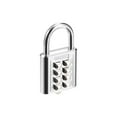 thumbnail image 3 of Unique Bargains 8-Digit Combination Padlock Push Button Locks for Locker Furniture Silver Tone 2Pcs, 3 of 5