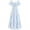 Light Blue, variant on Women's Summer Boho Maxi Dresses Floral Short Sleeve Square Neck Smocked Flowy Long Dress Vacation Outfits