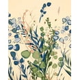 thumbnail image 2 of Serafina Home Floral Boho Shower Curtain for Bathroom: Free Spirit Botanical Design, Sunlight Yellow Green Blue White, 2 of 4