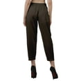thumbnail image 4 of Moomaya Solid Color Elastic Waist Pants Cotton Narrow Fit Straight Women Pants For Kurti, 4 of 6