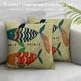 thumbnail image 3 of Sea Theme Fish Pillow Covers Nautical Throw Pillowcases Beach Cushion Covers, 3 of 5