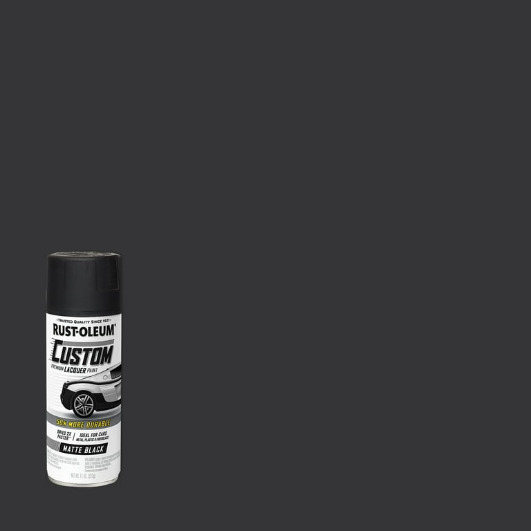 6 Pack, Black, Rust-Oleum Automotive Custom Matte Lacquer Spray