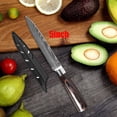 thumbnail image 3 of DFITO 5" Kitchen Knife Japanese Damascus Stainless Steel Pattern Chef Utility Knife, Utility  Knife, 3 of 7