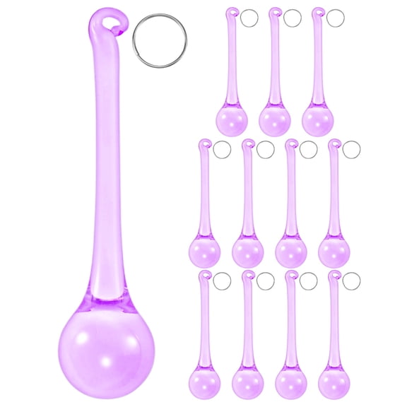 Uxcell 12-Pack Crystal Raindrop Prisms, 78mm Replacement Chandelier Teardrop Icicle Drops Hanging Pendant for Lamp [Purple]