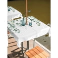 thumbnail image 2 of Outdoor Tablecloth with Umbrella Hole for Patio/Picnic/Party/Camping, Eucalyptus Leaf Sage Green Waterproof Table Cloth Square Cover Washable, Spring Weeping Leaves Botanical (60"x 60"), 2 of 8