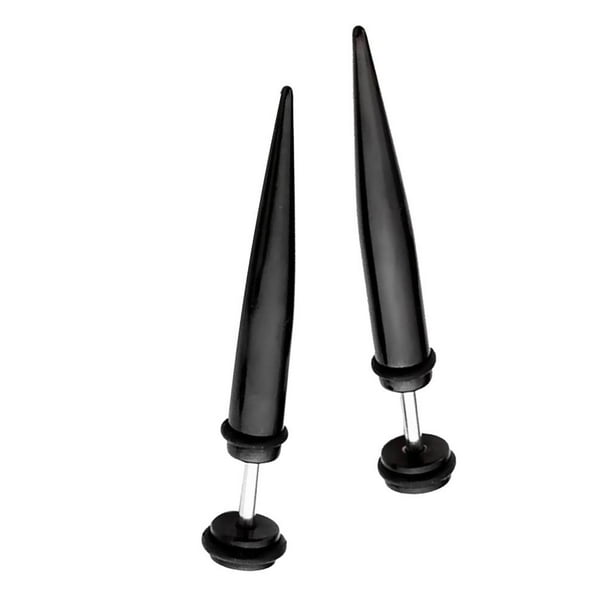 Pendiente de oreja Hugo Punk Rock Rivet 316L Acero inoxidable negro