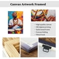 thumbnail image 5 of ZHONGYUTONG African American Men Music Wall Art Africa Drum Canvas Black Man Pictures Ethnic Instruments Traditional Painting Prints Afro Home Decor Framed (12.00" x 18.00"), 5 of 5