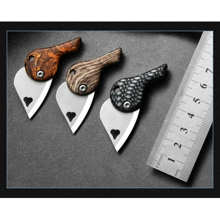 TRAHOO-Folding Pocket Knife Mini Portable Creative Heart Knife Unique Gift for Men Women Multicolor