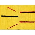 thumbnail image 1 of Ahgly Company Indoor Rectangle Solid Yellow Modern Area Rugs, 8' x 10', 1 of 4