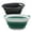 Black+Dark Green, variant on SAMMART 32L (8.4 gallon) Collapsible Plastic Laundry Basket - Foldable Pop Up Storage Container/Organizer - Portable Washing Tub - Space Saving Hamper/Basket, Water Capacity: 24L