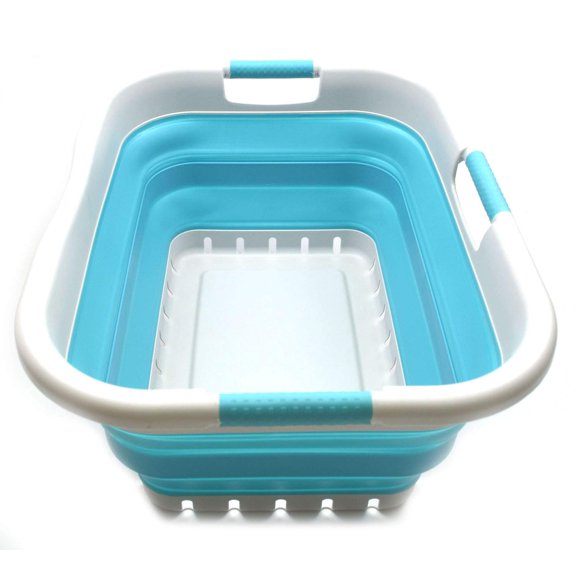 Cesta de lavandería SAMMART, plástico plegable, 41 L (10,8 galones)