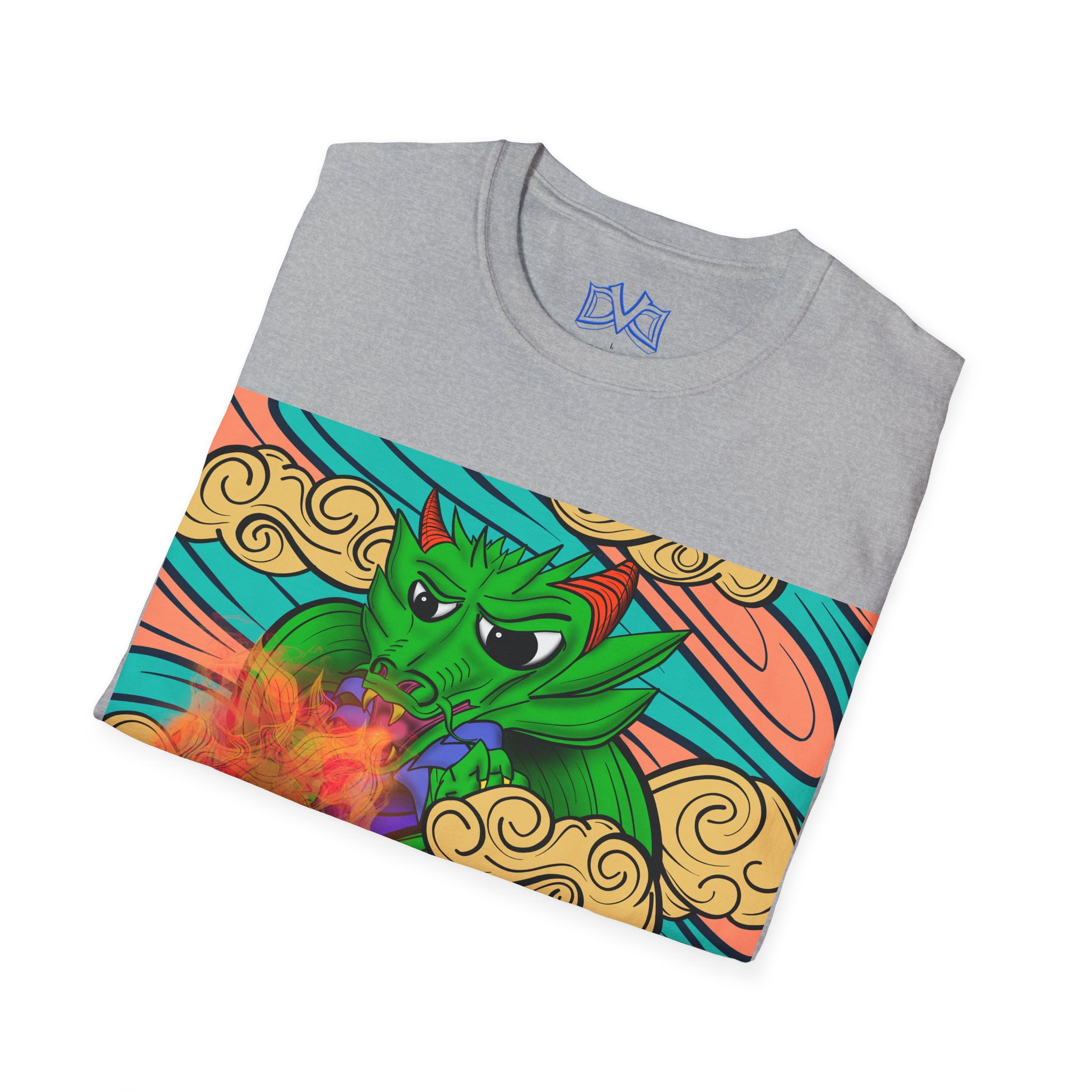 Dragon of Elements, Skate n' Surf wear. Hand drawn art soft-style t-shirt.