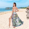 thumbnail image 6 of FORMRS Womens Long Sarong Beach Wrap Semi-Sheer Bikini Skirt Bathing Swimsuit Cover Up, Window Plants, 6 of 7