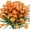 Orange Red, variant on Artificial Daisies Flowers Outdoor UV Resistant 4 Bundles Fake Foliage Greenery Faux Plants Shrubs Plastic Bushes for Window Box Hanging Planter Farmhouse Indoor Outside Decor(White)