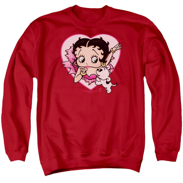 Trevco Betty Boop I Love Betty Crewneck Sweatshirt Medium Walmart Com Walmart Com