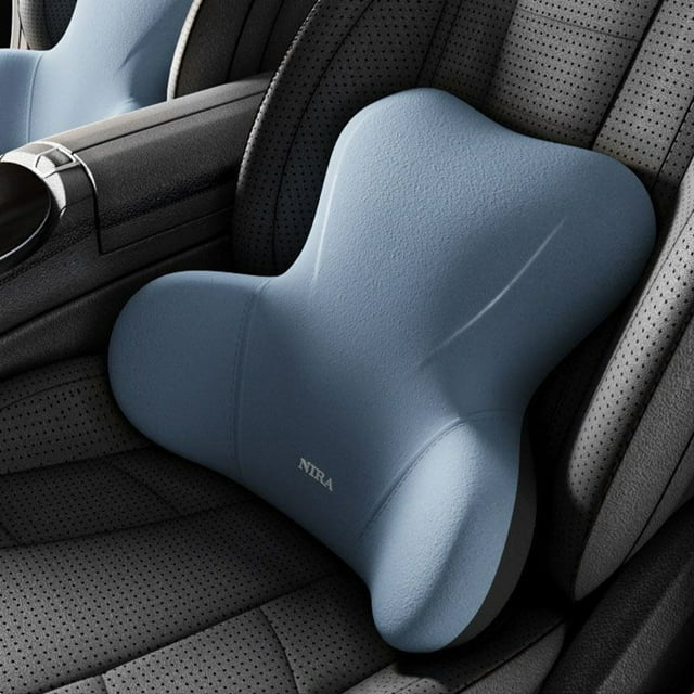 Light Blue Automotive Headrest Lumbar Foam Lumbar Support Lumbar Cushion Neck Universal Backrest Car Support Driving Cushion