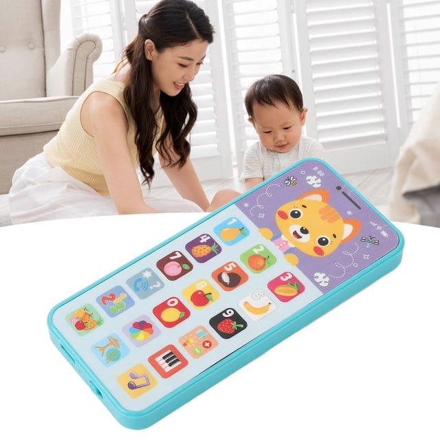Baby Cell Phone Toy, Toddler Play Phone With 18 Buttons 6 Modes, Multifunction Early Education Simulation Phone, Multi Sound Effects Toys For 1 Year Old Babies, USB Charging