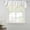 Yellow, variant on Red Geometric Tie Up Valance Curtains for Windows, Kitchen Curtains Window Treatments, Modern White Stripe Abstract Distortion Art Short Window Shades Valances for Bedroom Bathroom Cafe 42"x18"