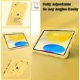 thumbnail image 3 of Funda CCMAO para iPad 10ª Generación 10.9 pulgadas 2022, iPad (A16) 11ª Generación 11 pulgadas 2025, con soporte y soporte para lápiz, cubierta protectora híbrida resistente a golpes, Amarilla, 3 of 7