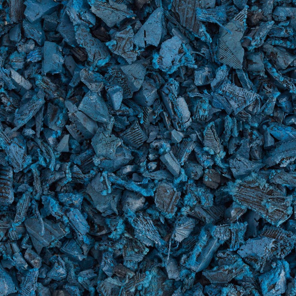 GroundSmart 75cf Recycled Rubber Nugget Mulch Blue