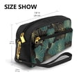 thumbnail image 3 of YFYANG Leather Portable Travel Small Makeup Bag, Multifunctional Storage Bag, Ginkgo Leaf Texture Pattern Cosmetic Bag, 3 of 4