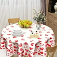 thumbnail image 6 of Red Hearts Round Tablecloth 60 Inch,Love Romantic Wedding Anniversary Holiday Washable Polyester Table Cover for Dinner Restaurants Kitchen Party Events Tabletop Decoration, 6 of 6