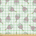 thumbnail image 2 of Ambesonne Birthday Fabric by the Yard Upholstery, Repeating Cupcakes Candles, 1 Yard, Soft Pink Earth Yellow, 2 of 5