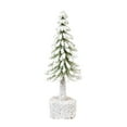 thumbnail image 2 of Dserfhy Mini Christmas Tree Artificial Bottle Brush Tree with Wooden Base Small Snow Frost Flocked Pine Tree for Winter Tabletop Home Decor, 2 of 8