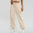 thumbnail image 2 of Hauaitttt Womens Sweatpants Cargo Lined Baggy Athletic Jogger with Pockets 2025 Casual Trendy Pants Fall Outfits Casual Pant Suits for Women Velour Women Pants Casual Women Winter Pants plus Size, 2 of 6