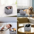 thumbnail image 6 of Small Woven Baskets, Decorative Square Storage Baskets, Cotton Rope Organizer for Office, Dorm Room, Living Room, Bathroom, Nursery Storage and Organization, Grey, 6 of 8